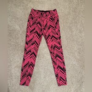 Women’s Nike Legendary Tights leggings medium pink black freeze frame